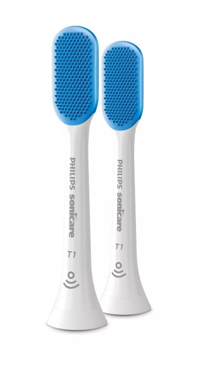 PHILIPS SONICARE T1 TONGUE CARE+ HX8072/01 - białe końcówki do czyszczenia języka do szczoteczki sonicznej
